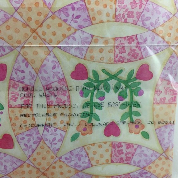 Double Wedding Ring Quilt Printed Gift Wrapping Paper Party Present 24" x 30" - Picture 5 of 5